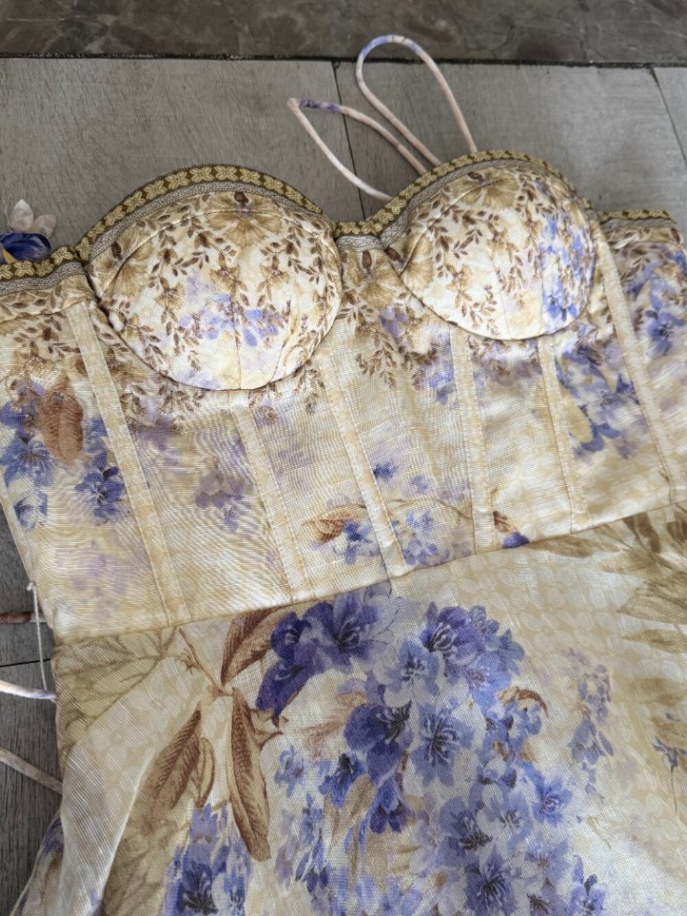 Zimmermann Cream and Lavender Floral Maxi Dress - Picture 6 of 14